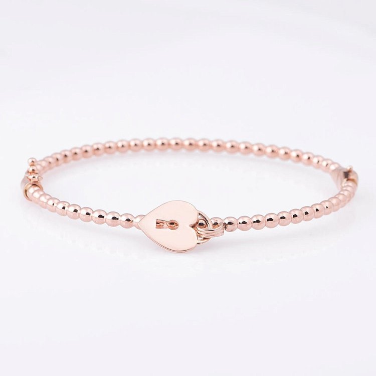 Золотой браслет "Сердечко" б02774 от ювелирного магазина Оникс - 2