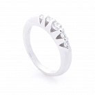Срібний перстень з фіанітами 112089 от ювелирного магазина Оникс