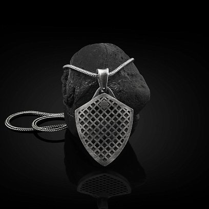 Серебряный кулон "Гривистый лев" 133192 №3