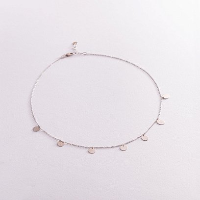 Срібне кольє "Монетки" 181149