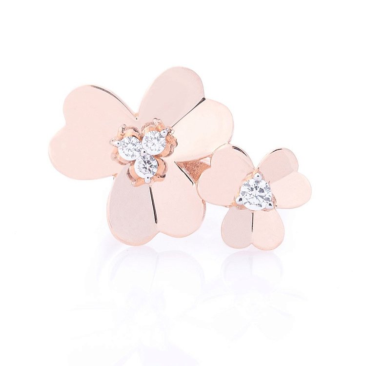 Золотое кольцо с цветочками (фианит) к06221 от ювелирного магазина Оникс - 3