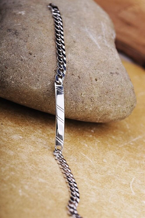 Браслет с пластиной 14671 от ювелирного магазина Оникс - 2