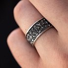 Серебряное текстурное кольцо 7018 от ювелирного магазина Оникс - 10