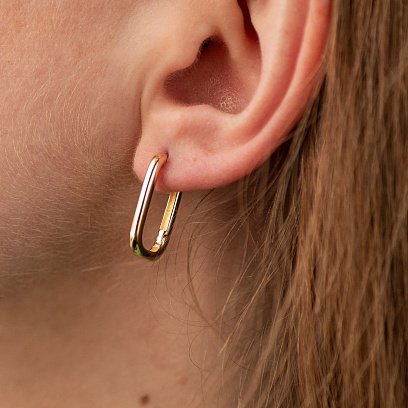 Сережки "Kirsten" у жовтому золоті с08923 №2