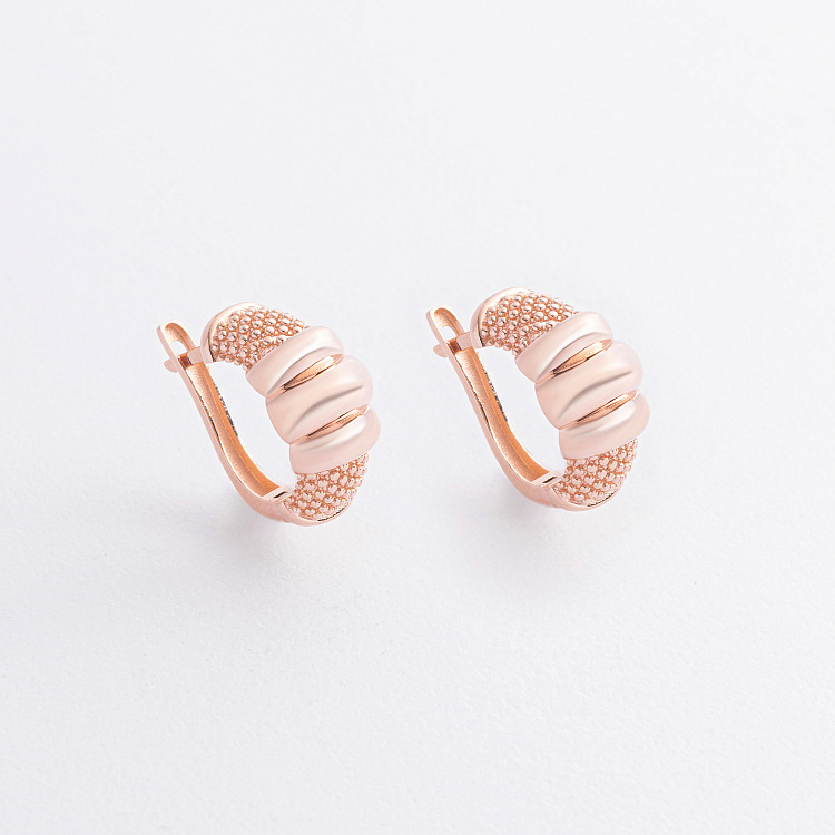 Сережки "Marie" у червоному золоті с09356 від ювелірного магазину Онікс