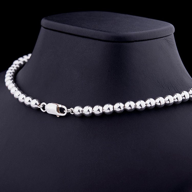 Серебряное колье 18059 - 2 Серебряное колье 18059 от ювелирного магазина Оникс - 2