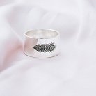 Серебряное кольцо с гравировкой "Перышко" 112143пер от ювелирного магазина Оникс - 1
