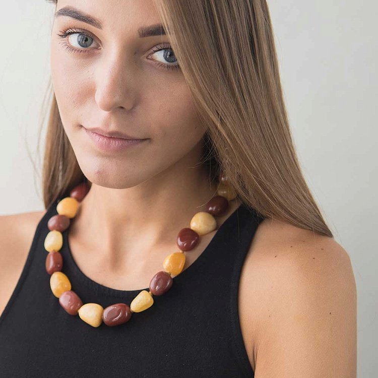 Намисто з агатом 162бус5 Намисто з агатом 162бус5 від ювелірного магазину Онікс