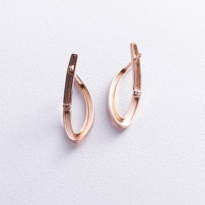Серьги "Айрис" в красном золоте с04949 №5