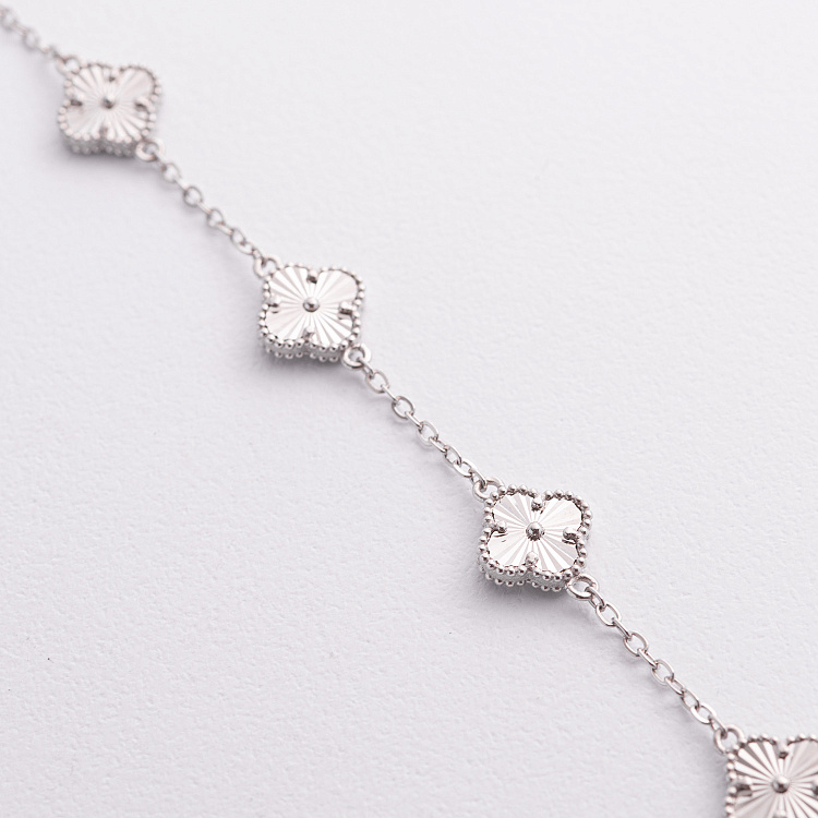 Срібний браслет "Конюшина" 141866 від ювелірного магазину Онікс - 1