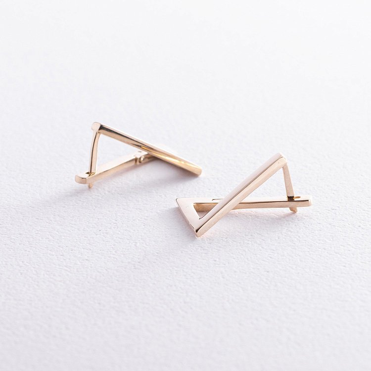 Серьги "Импровизация" в желтом золоте с07321 от ювелирного магазина Оникс - 5