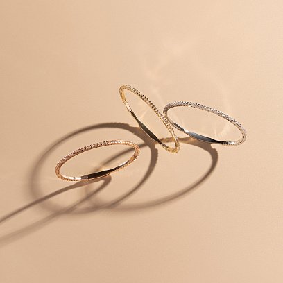 Золотой браслет "Clarice" с дорожкой камней б05492 №11