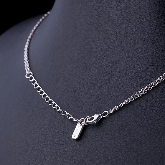 Серебряное колье с фианитами 18484 №3