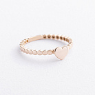 Каблучка "Серце" в жовтому золоті к08485 от ювелирного магазина Оникс