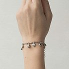 Серебряный браслет с подвесками "Сердца" 141205 от ювелирного магазина Оникс
