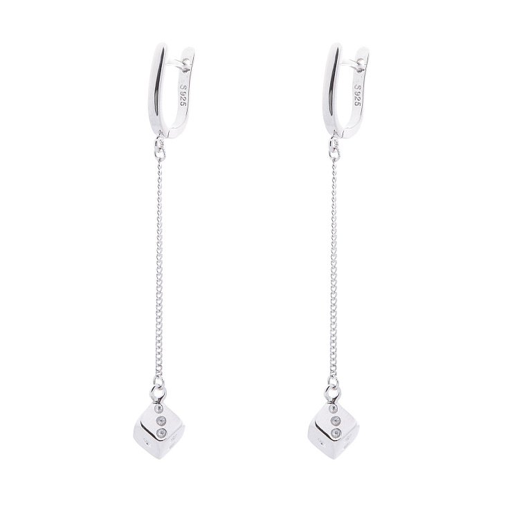 Срібні сережки "Кубик рубик" 122232 від ювелірного магазину Онікс