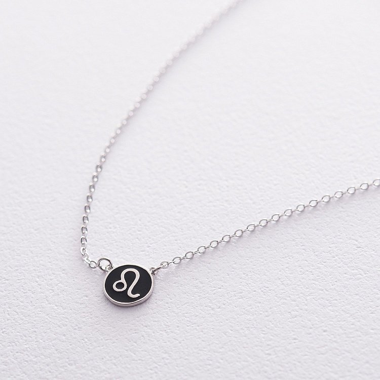 Серебряное колье "Знак зодиака Лев" 18974лев от ювелирного магазина Оникс