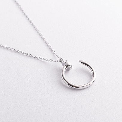 Серебряное колье "Гвоздь" 181374 №3