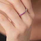 Золотое кольцо с бриллиантами и рубинами кб0469di от ювелирного магазина Оникс - 4