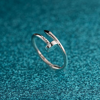 Кольцо "Гвоздь" в белом золоте к06966 №8