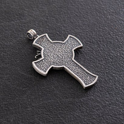 Срібний хрест "Портрет Ісуса Христа у терновому вінці" 133171 №7