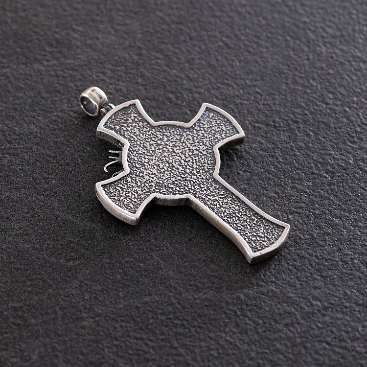 Срібний хрест "Портрет Ісуса Христа у терновому вінці" 133171 від ювелірного магазину Онікс - 6