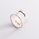 Широкое кольцо "Мама" в серебре 112206м от ювелирного магазина Оникс - 7