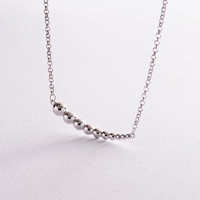 Серебряное колье "Шарики" 181249