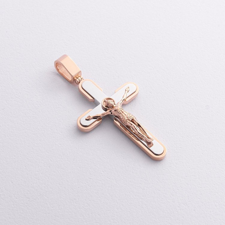 Золотий хрест "Розп'яття" 143571300 від ювелірного магазину Онікс