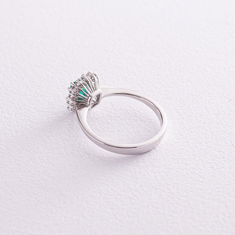 Золота каблучка зі смарагдом і діамантами 228841521 від ювелірного магазину Онікс - 6