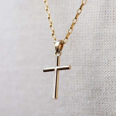 Хрестик у жовтому золоті п03929 №3