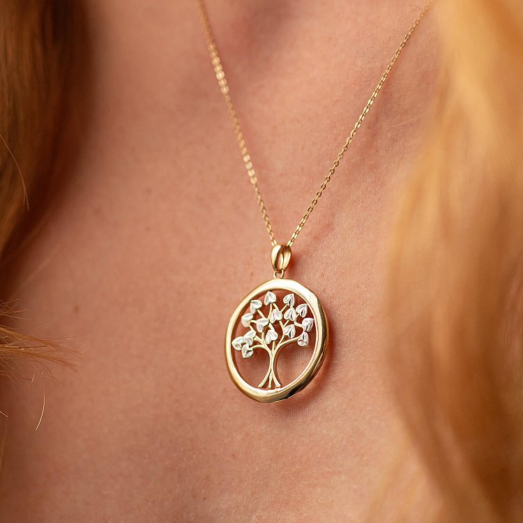 Подвеска "Древо жизни" в желтом золоте п03972 от ювелирного магазина Оникс - 1