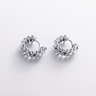 Серьги - кольца "Тереза" в белом золоте mini с09743 от ювелирного магазина Оникс - 1