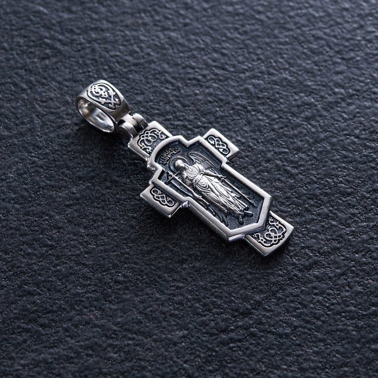 Срібний хрестик "Ангел Хранитель" 131965 від ювелірного магазину Онікс - 3