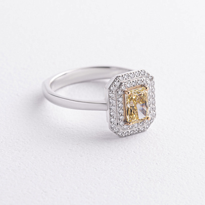 Золота каблучка з діамантами 245141121 №3