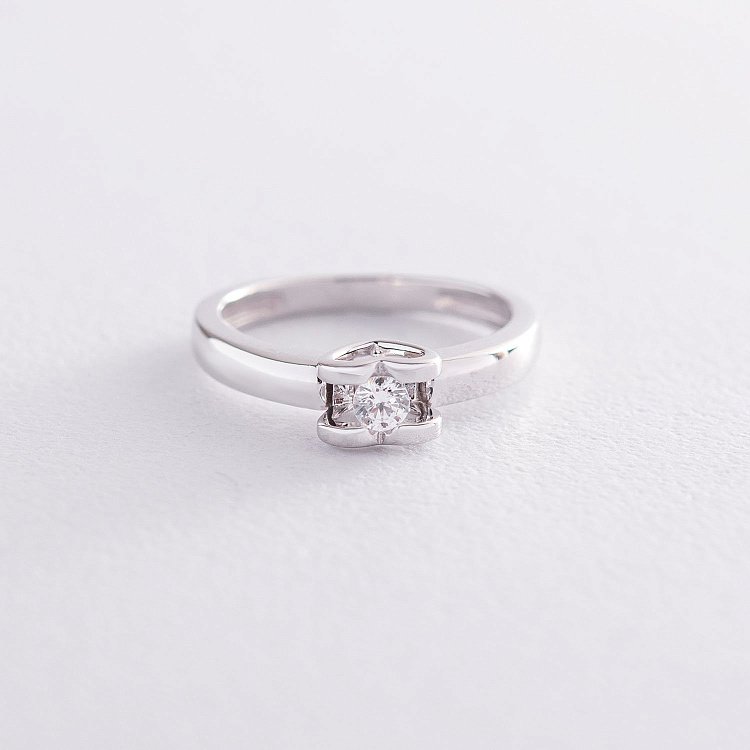 Золота заручальна каблучка (куб. Циркон Swarovski) к06278 від ювелірного магазину Онікс - 2