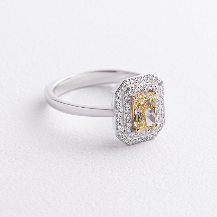 Золота каблучка з діамантами 245141121 від ювелірного магазину Онікс - 2