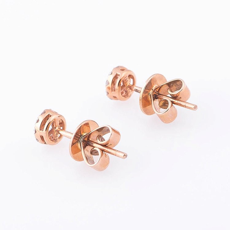 Золотые серьги-гвоздики с бриллиантами сб0029mi от ювелирного магазина Оникс - 2