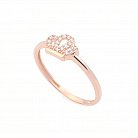 Золотое кольцо "Корона с фианитами" к05324 от ювелирного магазина Оникс
