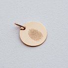 Кулон для гравировки в красном золоте "Отпечаток любви" (17 мм) п03611о от ювелирного магазина Оникс - 4
