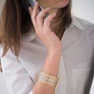 Жіночий браслет з жовтого і білого золота з фіанітами б01121 от ювелирного магазина Оникс - 4
