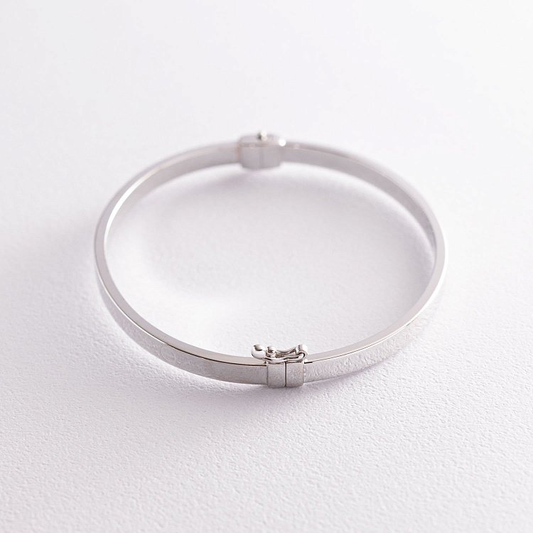 Жесткий браслет Love из белого золота б02051 от ювелирного магазина Оникс - 10