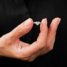 Золота каблучка "Сердечко" (діаманти) кб0652cha от ювелирного магазина Оникс - 2