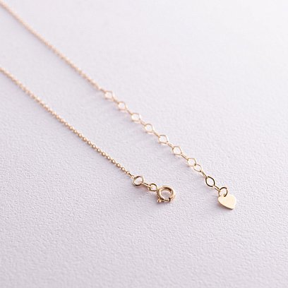 Тройное золотое колье с фианитами кол02310 №5