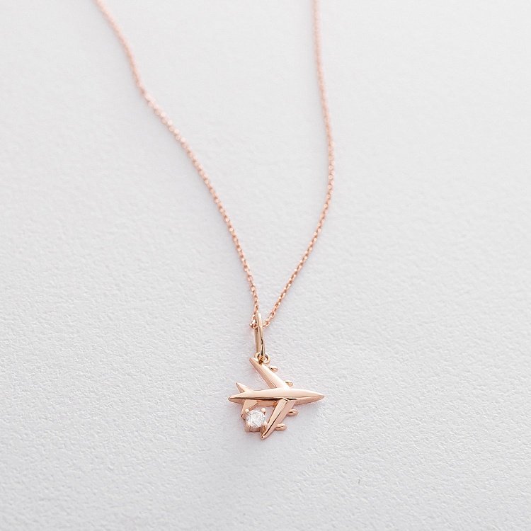 Золотий кулон "Літачок" п03273 від ювелірного магазину Онікс