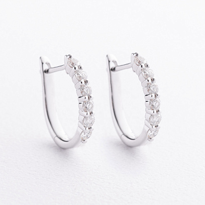 Сережки в білому золоті (діаманти) сб0708ca