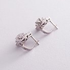 Золоті сережки з діамантами сб0021 от ювелирного магазина Оникс - 2