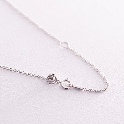 Золоте кольє з одним каменем (діамант) колб0082са №5