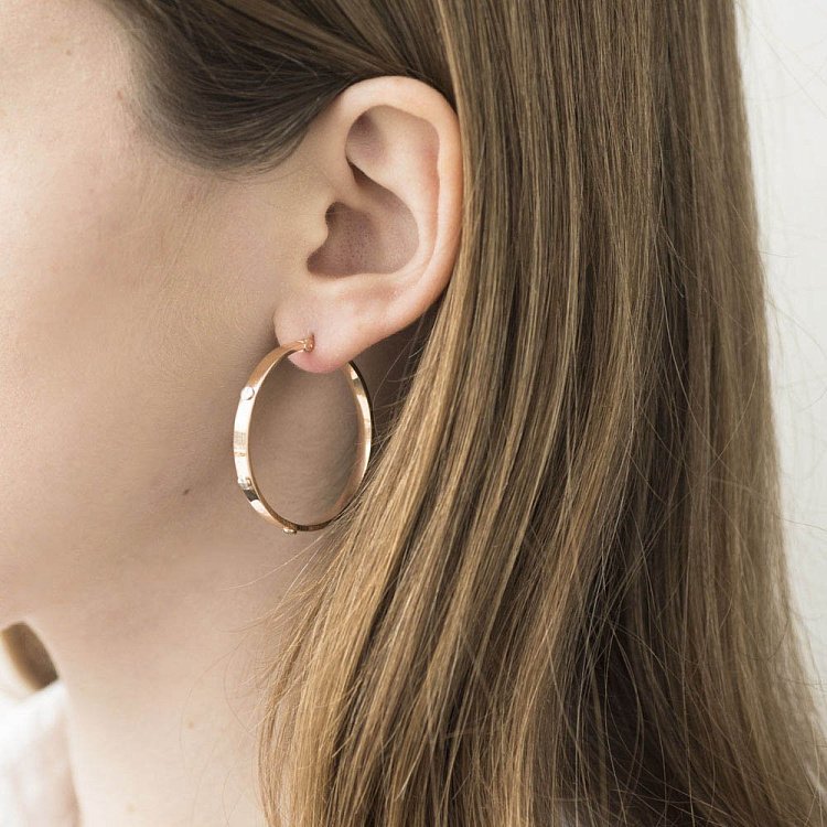 Золоті сережки-кільця с04424 від ювелірного магазину Онікс - 3