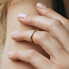 Тонкое кольцо "Минимализм" в желтом золоте обр00333 от ювелирного магазина Оникс - 30
